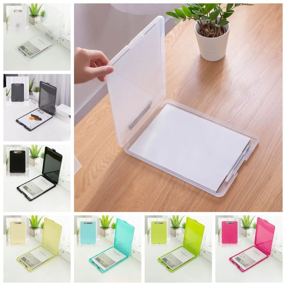 Plastic A4 File Folder Durable Wear-resistant A4 Writing Board Multifunctional Large Capacity A4 File Storage Box