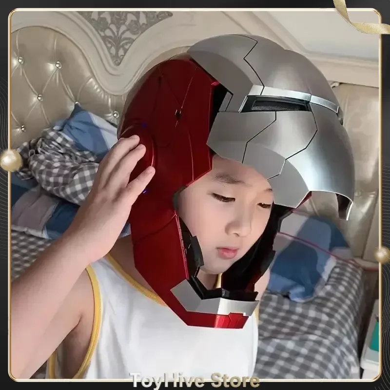 2025 Iron Man Mk5 Helmet Automatoc 1:1 Voice Control Avengers Mk7 Mk5 Cosplay With Led Light Electronic Close Ironman Helmet Gi view 3