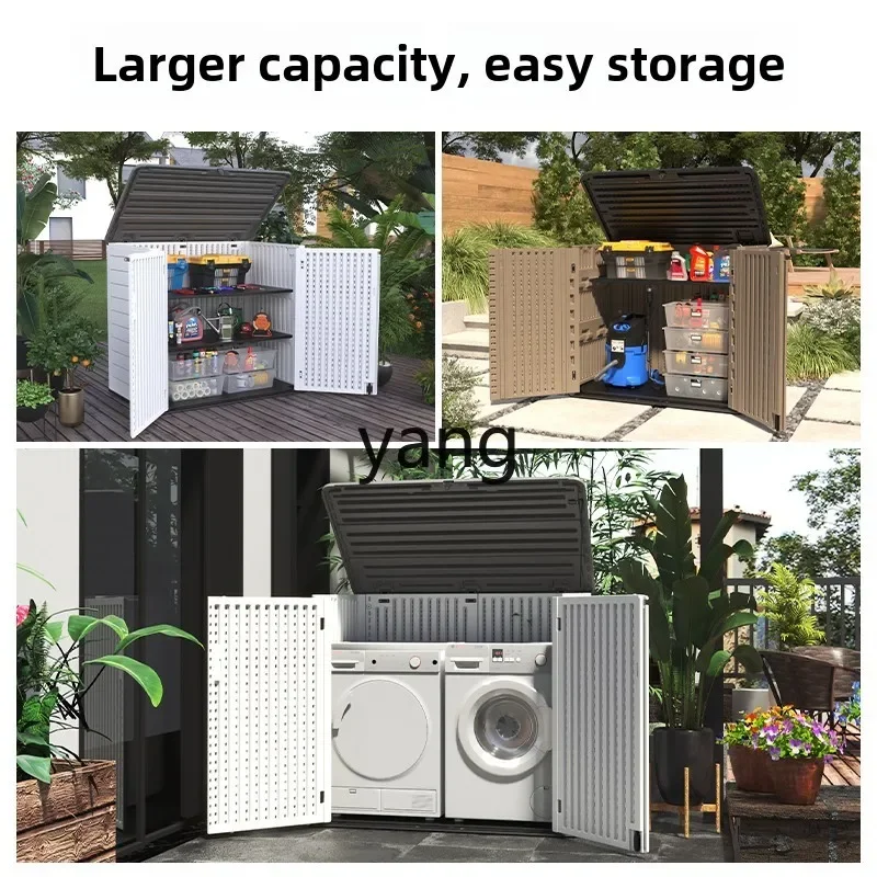 Cx Outdoor Garden Storage Cabinet Rainproof Sunscreen Garden Terrace Tools Storage Box Waterproof