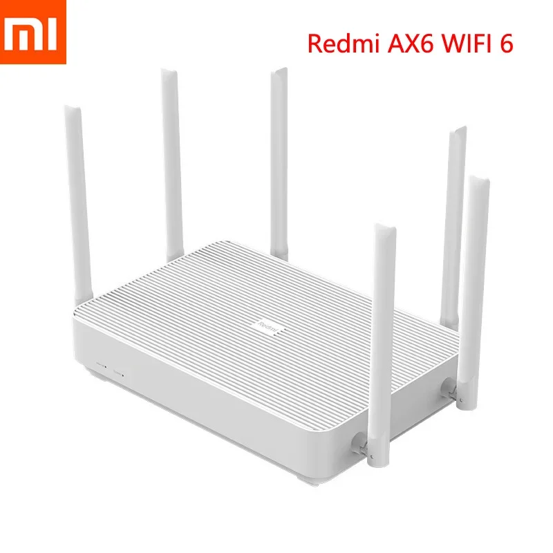 Used Xiaomi Redmi Router AX6 WiFi 6 6-Core 512M Memory Mesh Home IoT 6 Signal Amplifier 2.4G 5GHz Both 2 Dual-Band OFDMA