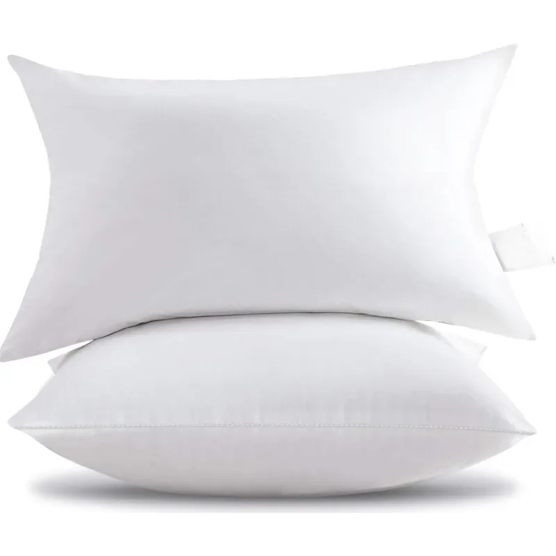 12x20 Pillow Inserts (Set of 2)- Cotton Covering Down Alternative Throw Pillows White for Couch Bed Sofa