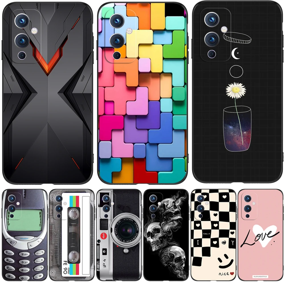 For OnePlus 9 Case For OnePlus 9 Pro Case For OnePlus 9R Case One Plus 9 EU/NA R 9Pro 5G black tpu case funny