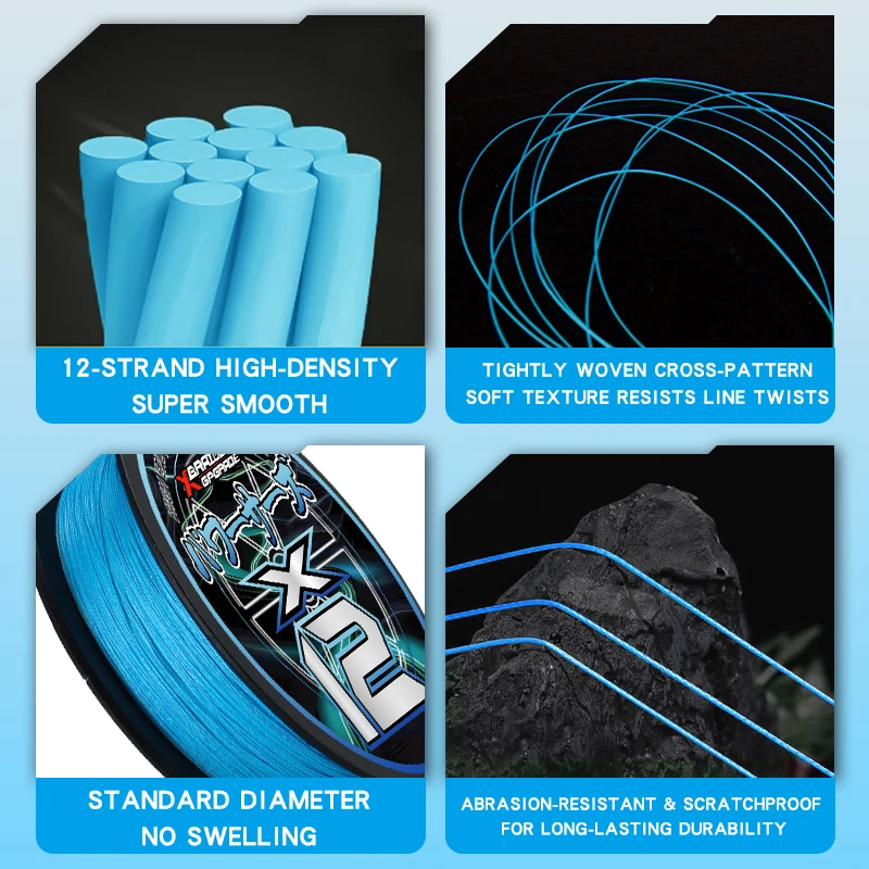 Trenzada PE YGK X12 Strands – 12 hebras para carpa y mar - imagen 3