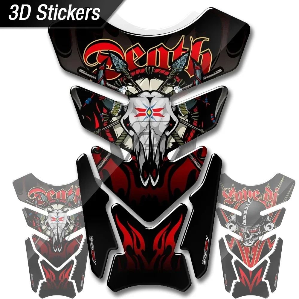 

Для универсальной мотоциклетной 3D-защитой резинки с узором черепа смерти, подушечкой топливного бака