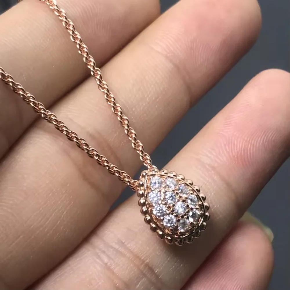 Luxury Waterdrop Full Diamond Necklace & Earrings Set