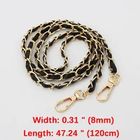 120cm Purse Chain Strap Crossbody Handbag Chains Replacement Leather Shoulder Bag Chain Straps Diy Women Girl Bag Part Accessory 2