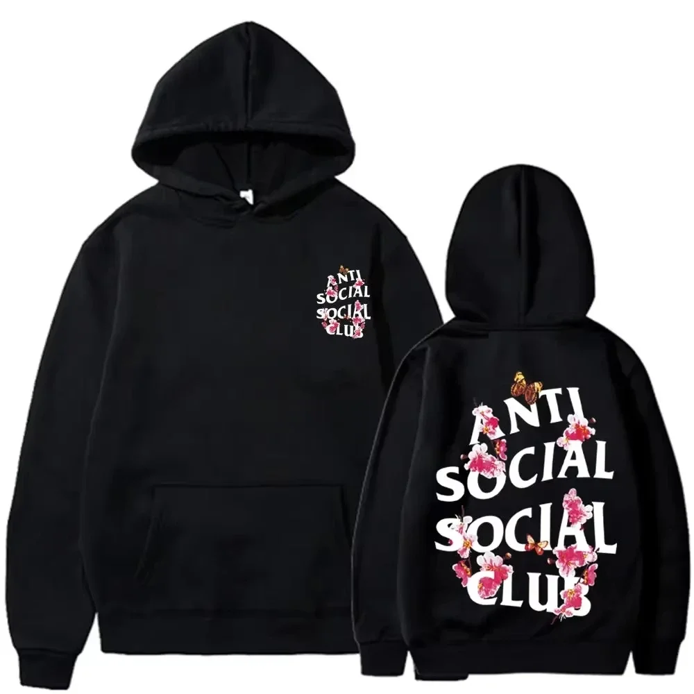 2025 ANTI SOCIAL CLUB Print Hoodie Cool Hoodies for Women Men's Casual Graphic Design Pullover Hooded Sweatshirt with Pocket