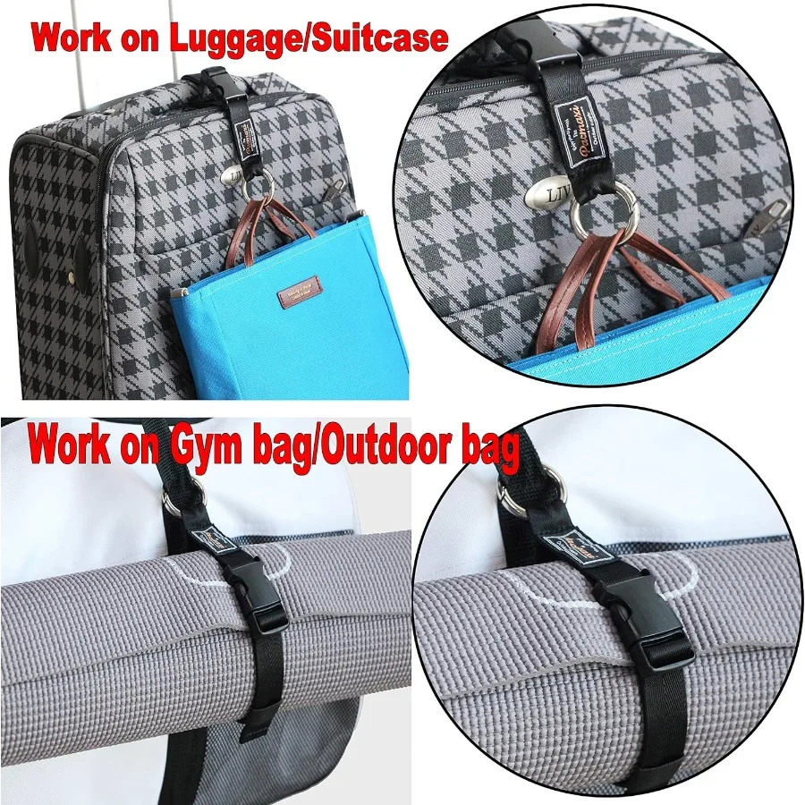 خطاف لعربة الأطفال مكون من قطعتين، مشبك خطاف منظم متعدد الأغراض لعربة الأطفال والكرسي المتحرك باللون الأسود #6