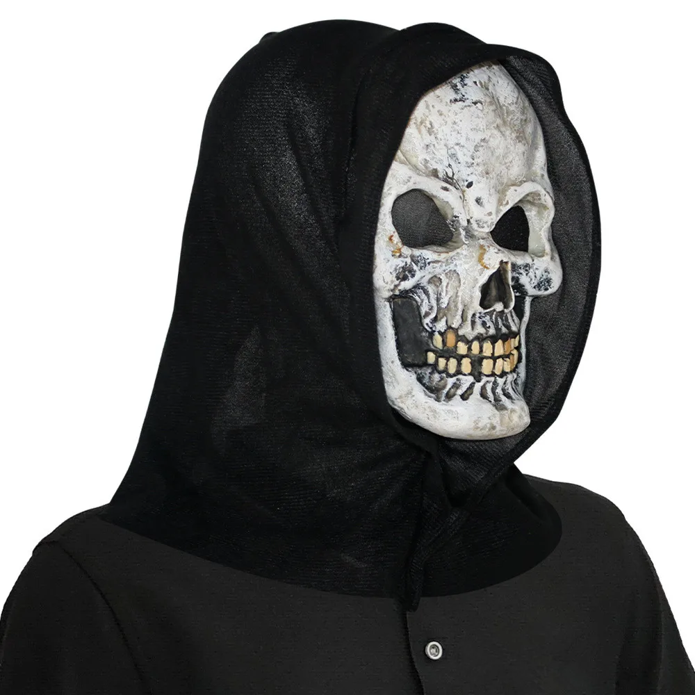 Schädelmaske Gruselige Skelett-Geistergesichts-Maske Unheimliche Vollkopf-Latex-Dämonenmaske Realistische Halloween-Cosplay-Requisiten – Detail 2