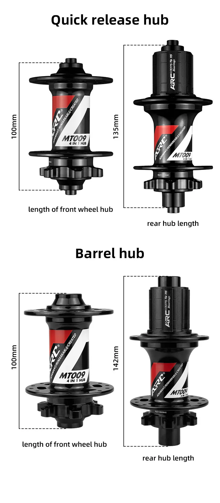 MT009 MTB mountain bike front rear hub 32 28 36 holes hg xd ms micro spline freehub 11 12 speed 100 142 135 qr thru bicycle hub