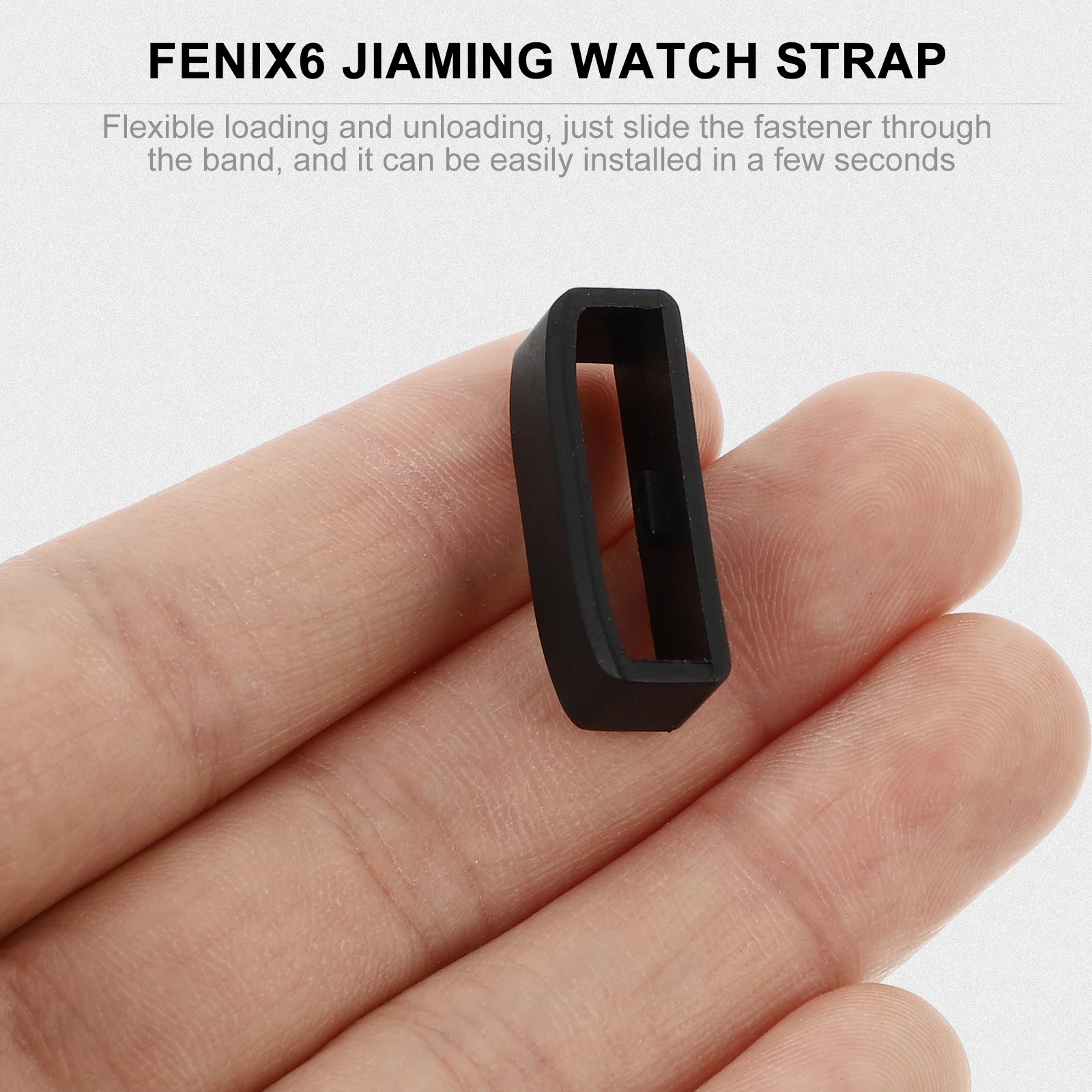 

6pcs TPU Watch Band Fastener High Quality Soft 6 Replacement Wristbands Buckle Holders Easy Install Slide Through Secure Fit