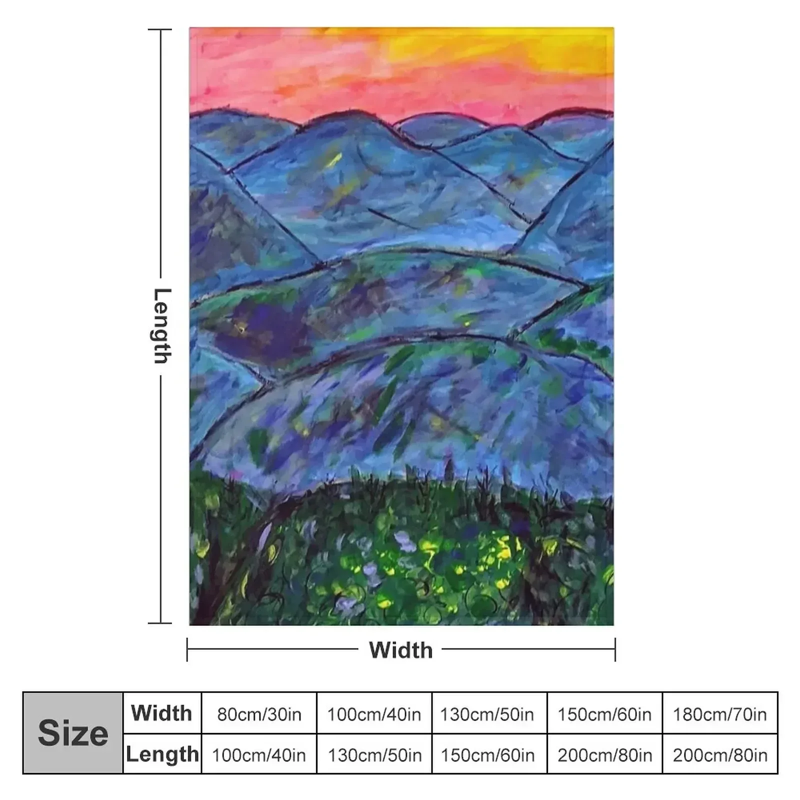 Blue Ridge Mountains Throw Blanket Decorative Throw Hairy warm winter Sofa Throw Bed Fashionable For Baby Blankets