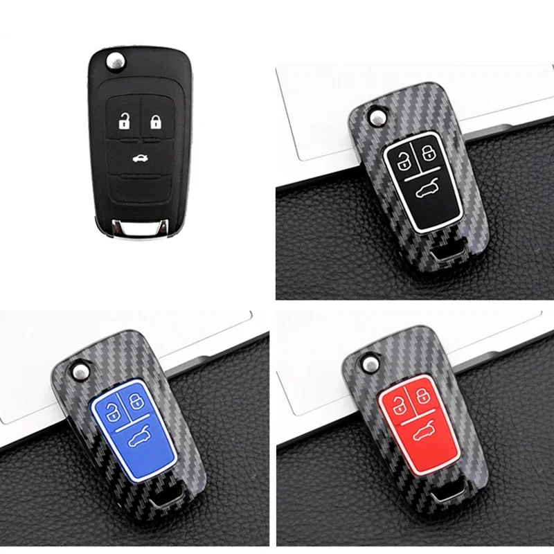 

Carbon Fiber Car key case for buick encore lacrosse skylark rendezvous for cruze chevrolet sonic trax cruze accessori onix tahoe