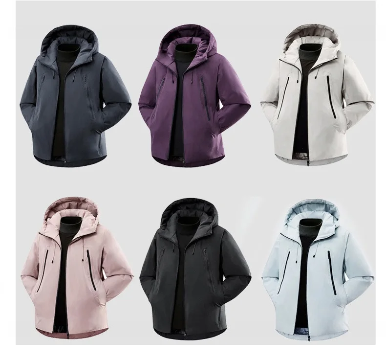 Veste thermique d'alpinisme pour hommes, coupe-vent, tissu imperméable, mode Hip Hop Design décontracté, surdimensionné, manteau d'extérieur, automne et hiver