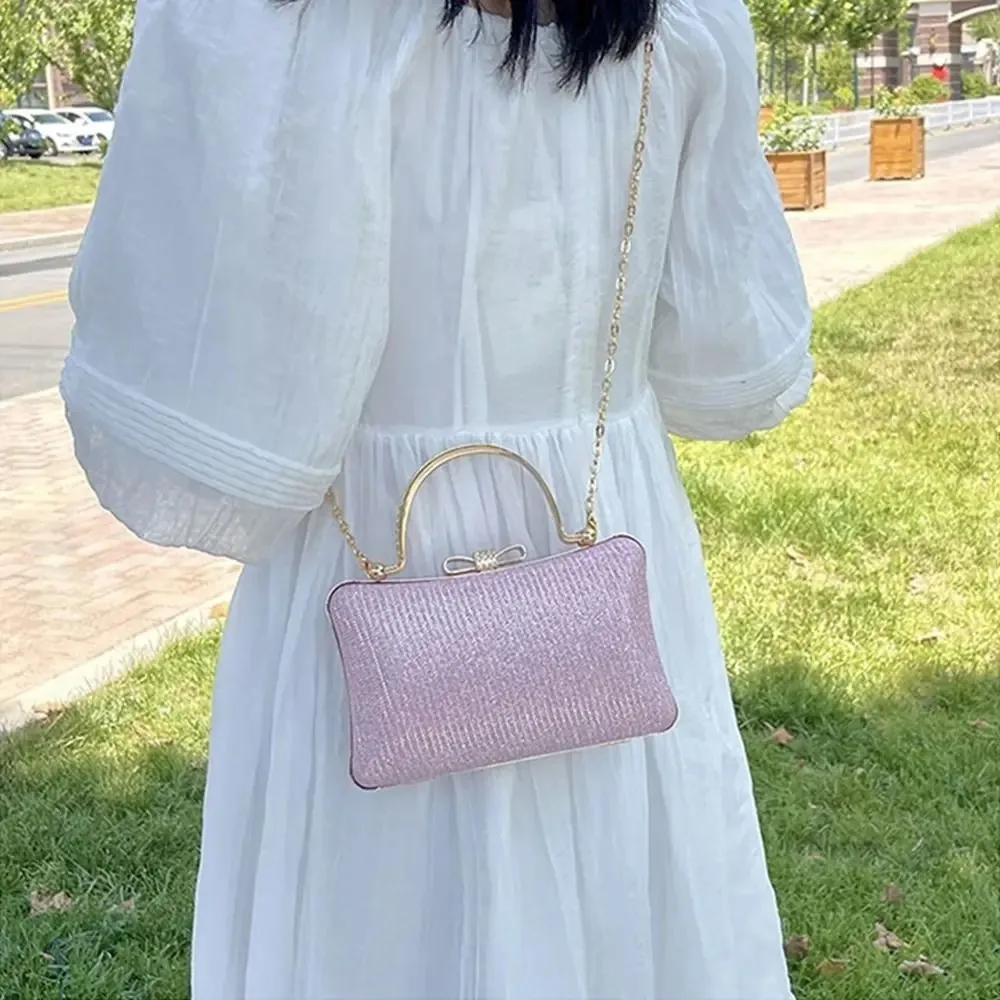 

New Square Shoulder Bags Beaded Rhinestones Evening Clutch Bag Shiny Handbag Women