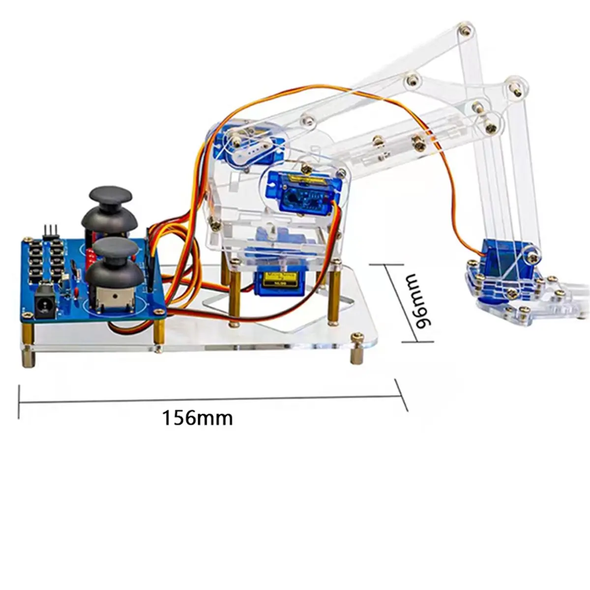 Four Degree of Freedom Assembly Robotic DIY Arm Microcontroller Soldering Kit, STEM Maker Learning Parts for