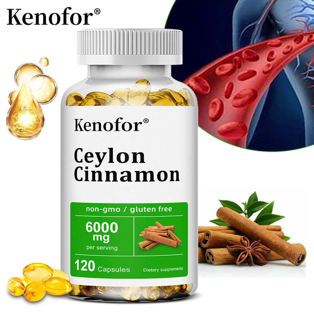 

Organic Ceylon Cinnamon Capsules 1800mg - Promotes Metabolism, Joints, Bones, Blood Sugar & Heart Health Support, Non-GMO