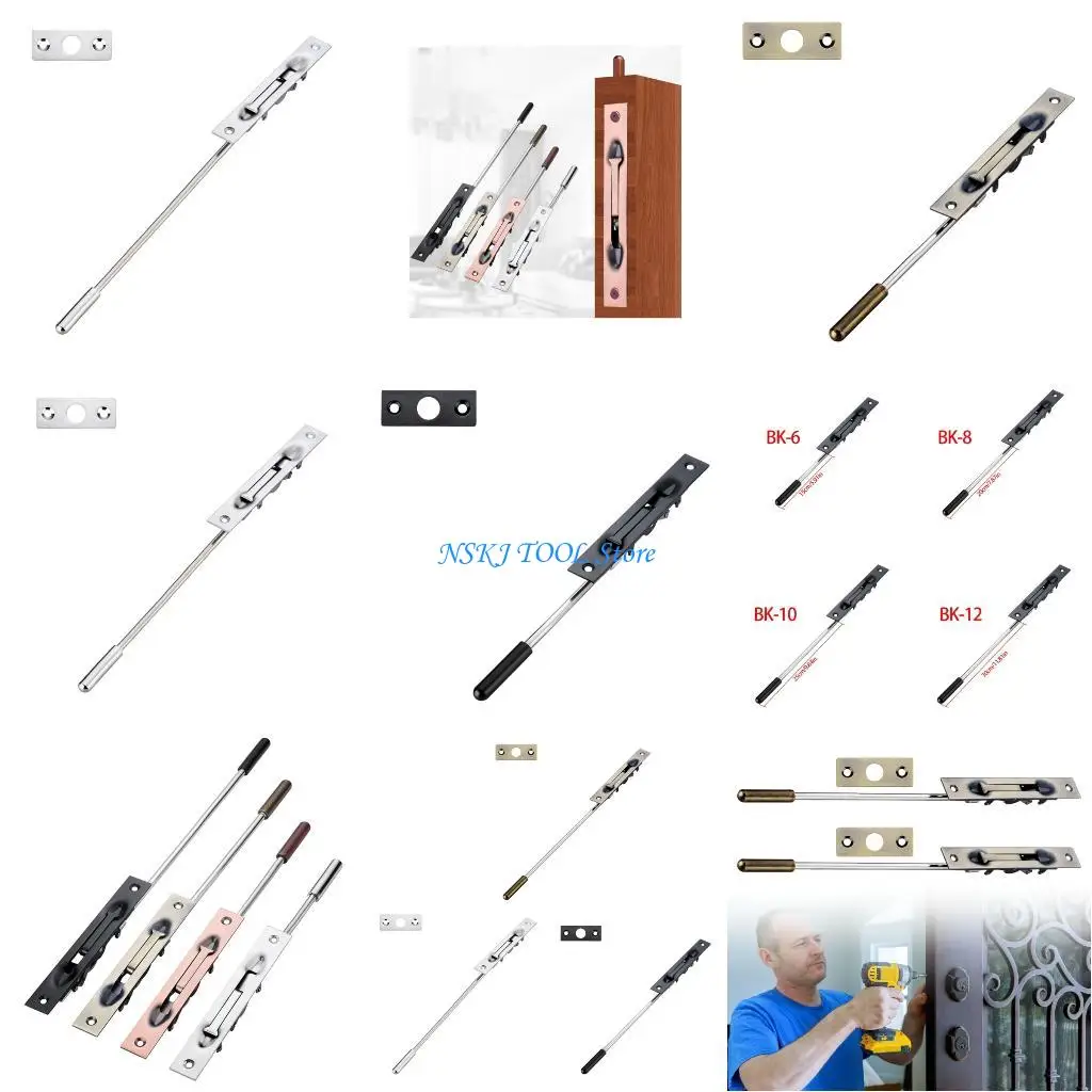 

L8RC Concealed Mount Door Locking Bolt Extended Steel Rustproof For Interior Exterior