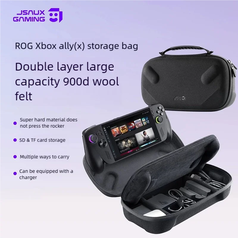 JSAUX - Funda Protectora de Fieltro Ultrafina y Superresistente para ROG Xbox Ally X, con Accesorios para Consola Portátil ROG Xbox