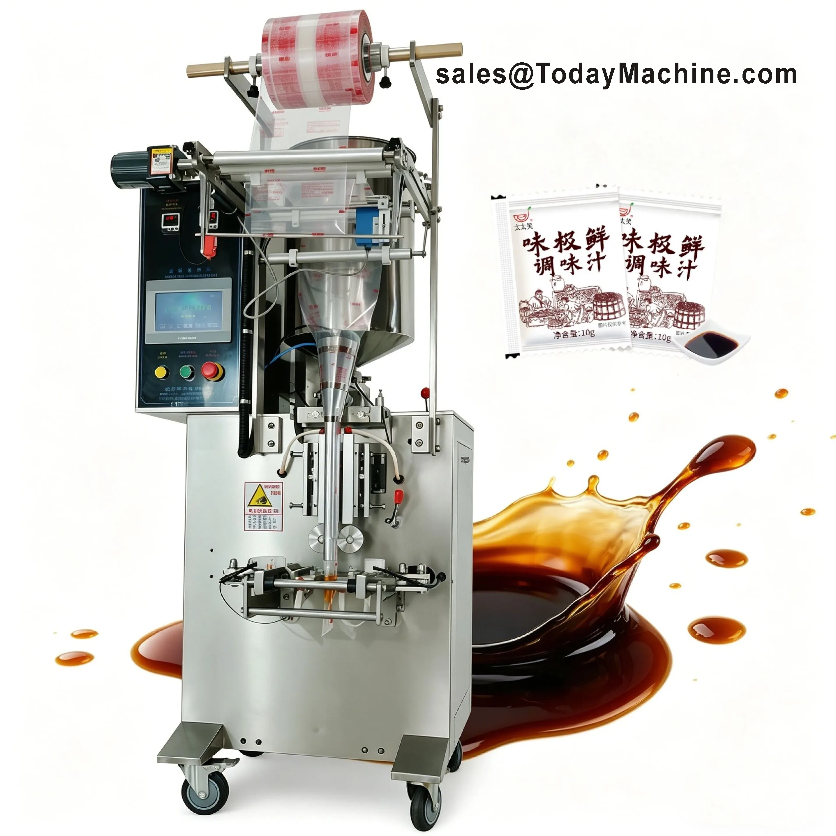 Most Popular Full Automatic Special Sachet Filing Liquid Packing Machine Irregular Shaped Bags Tomato Puree Packaging Machine
