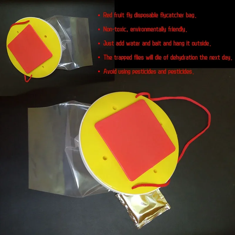 ing Fly Catcher Trap Insect Bug Killer Flies Catching Bag Disposable Fly Trap Control Flycatcher for Gardens Farms Campsites