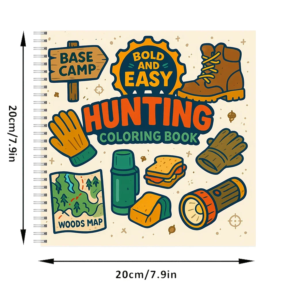 Easy-Hunting Coloring Book for Adult Colouring Book, Birthday Day Gift, Back to School Supplies, Adults Cute Drawing Book
