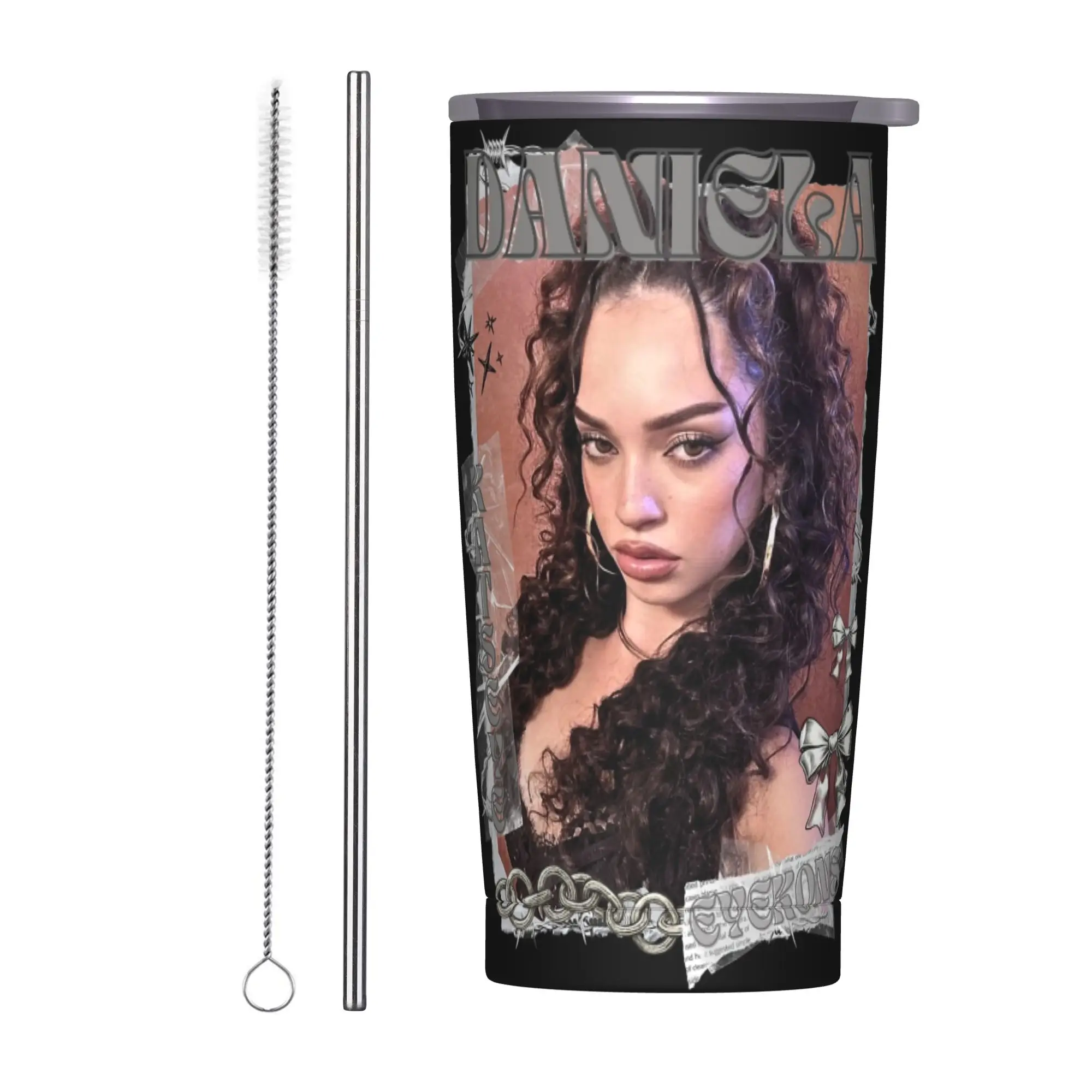 Stainless Steel Tumbler KATSEYE Daniela Kpop Y2K Group Coffee Mug  Keep Heat Hot Drinks Car Mugs Beach Water Bottle