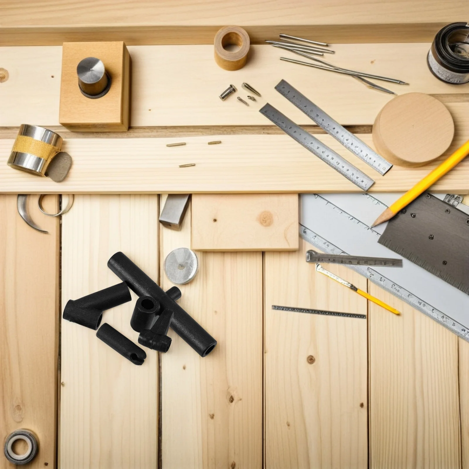 

2 Sets Sports Kite Accessories Assembly Parts Black Plastic Diy Support Connector