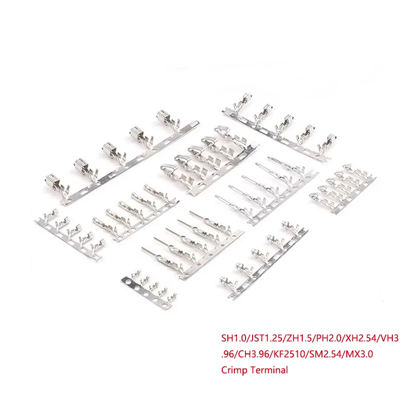 

100pcs PH2.0 XH2.54 JST1.25 ZH1.5 SH1.0 VH/CH3.96/MX3.0MM crimping terminal Wire Cable for Housing Female Male Connector