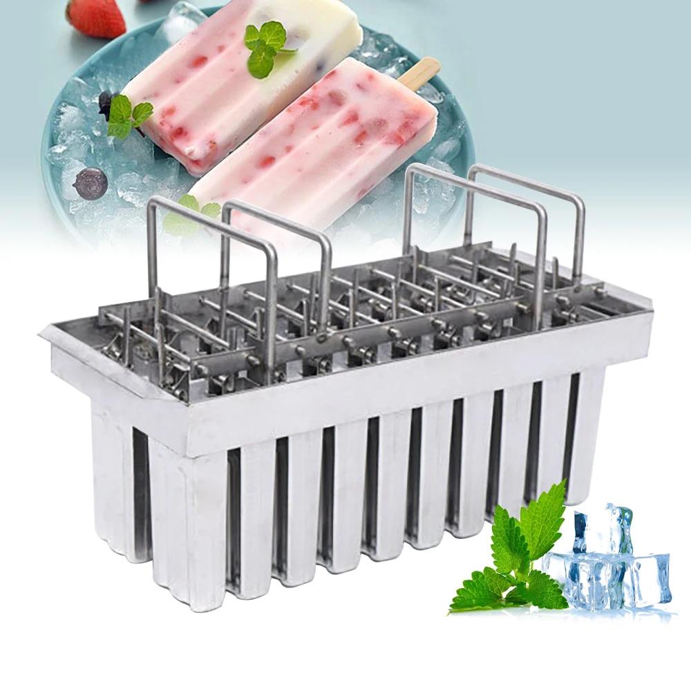 10/20 Slot Ice Cream Stick Mold Kit, 85g Stainless Steel Ice Cream Stick Holding Molds