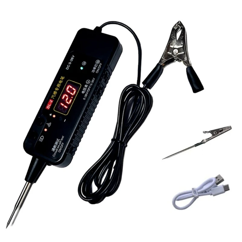 

Automotive Circuit Tester Digital LED Electrical System Tool Power Voltmeter