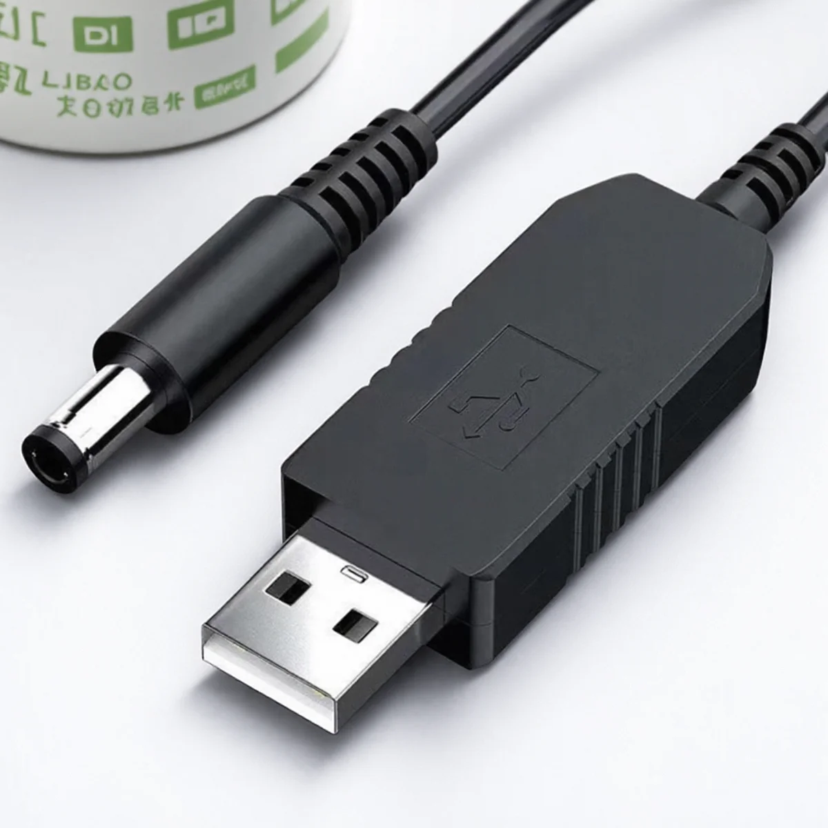 WiFi Powerbank Cable Connector 5.5mm x 2.1mm DC 5V 9V 5V 12V USB Boost Converter Cord for Router Modem Fan