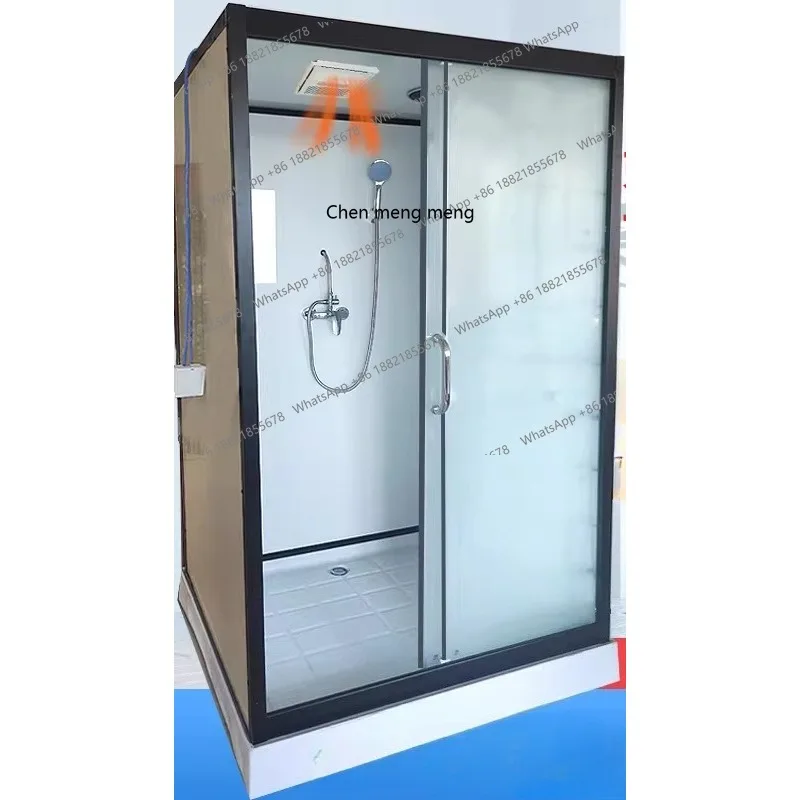 Integrated shower room as a whole, with warm air foam aluminum plate glass door partition bath room
