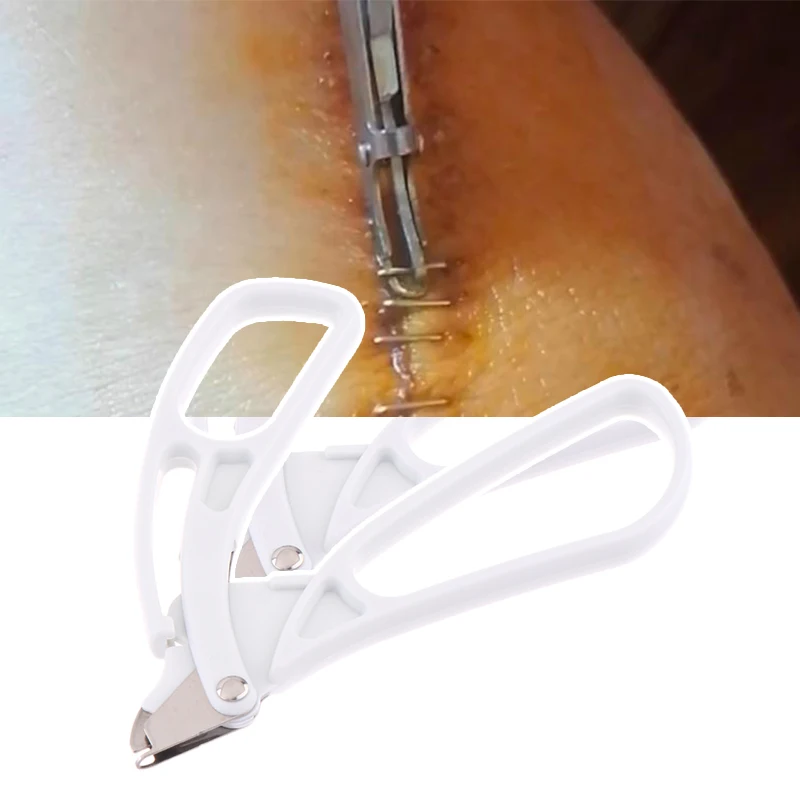 

1 шт. белый одноразовый степлер для кожи, машинка для стрижки ногтей, хирургический шов кожи, инструмент для удаления, нержавеющая сталь, пластиковый съемник для ногтей