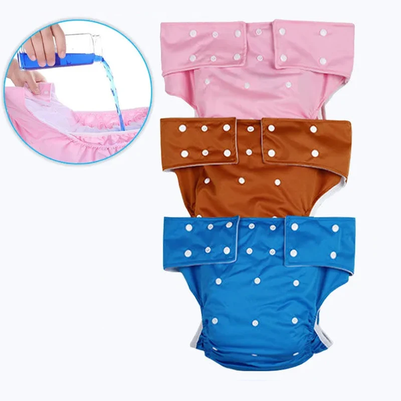 

Reusable Adult Diaper Pants Washable Anti Side Leakage Diaper Pads, Breathable Adjustable Elderly Incontinence Pants 1pcs