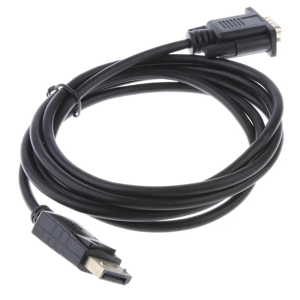 1 Pc High Speed 1.8m DisplayPort DP DP ++ To VGA Converter Cable, for Gaming