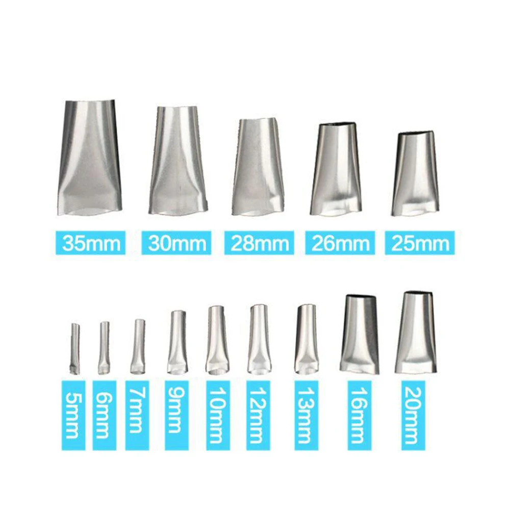 Embout de buse de calfeutrage en acier inoxydable, accessoires pour pistolet à colle en verre, différentes tailles pour les travaux de scellage, outil de calfeutrage électrique