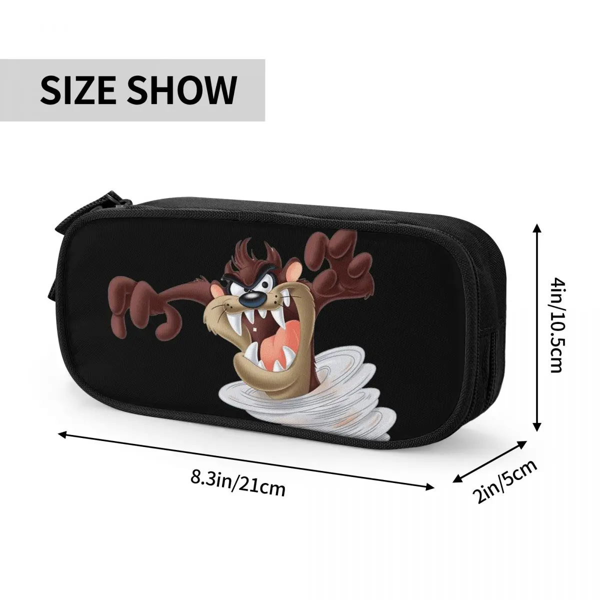 TAZ Cartoon Tasmanian Devil Pencil Cases Pen Bags Girl Boy Large Storage Office Cosmetic Pencil Box