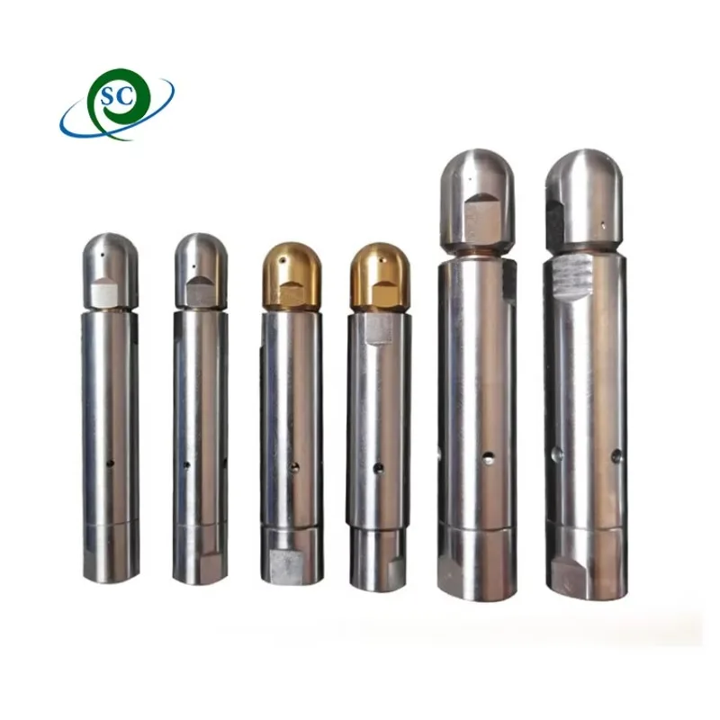 High Pressure Water Jet Heat Exchanger Tube Cleaning Spinning Nozzle for Condenser Heat Exchanger Pipe