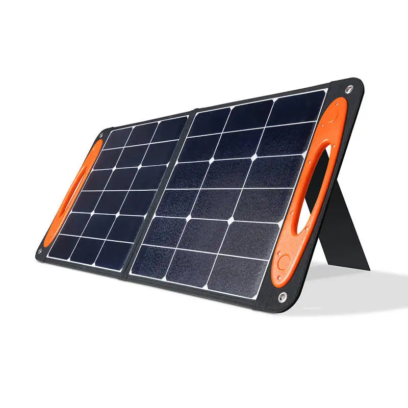 Glory Solar 100W Foldable Solar Panel 18V DC Output for Power Station 12V RV Boat Car Battery USB Type C