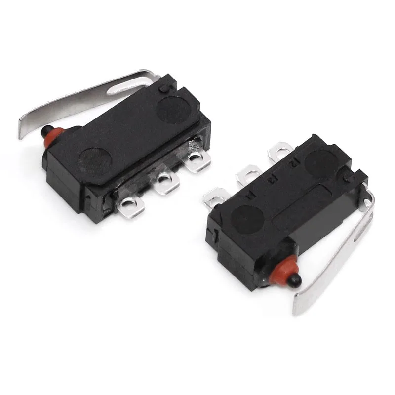 KW2-1A-1B-B wired type handle waterproof microswitch mouse button three-pin travel reset switch