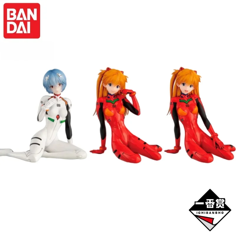 In Stock Bandai 100% Original Neon Genesis Evangelion Ayanami Rei Asuka Langley Soryu Figure Garage Collectible Ornaments