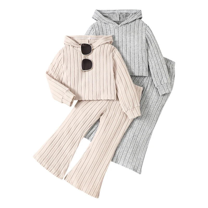 

4 Pack Kids Long Sleeve Outfit Spring Autumn Fashion Comfort Playwear Children Clothing Set Girls Basic Wear