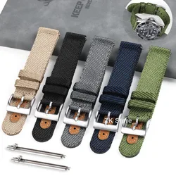 18mm 20mm 22mm Elastic Nylon Watch Band for Seiko Replacement Fabric Bracelet Wrist Band Accessories Sport Watch Strap