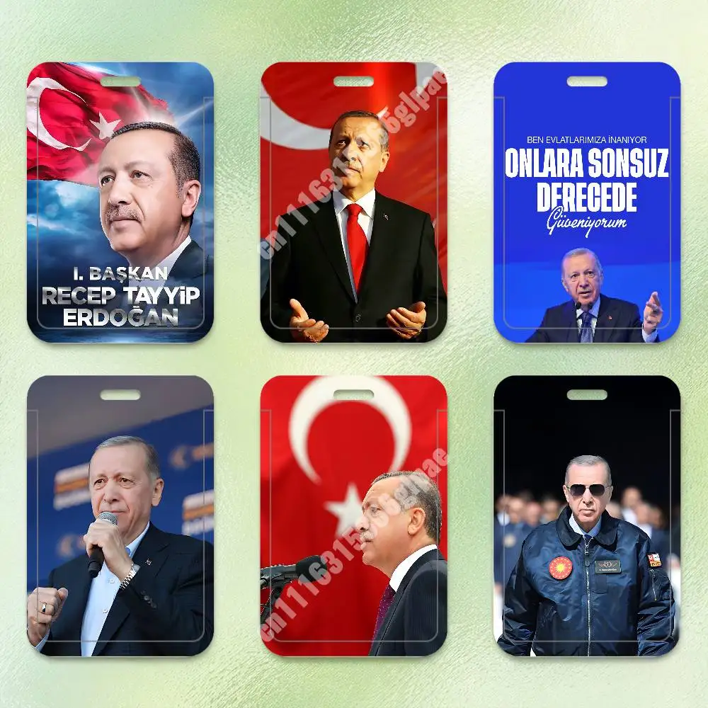 Recep Tayyip Erdogan Turkey President Plastic Card Holder Staff ID Card Clear Transparent Campus Access Name Tag