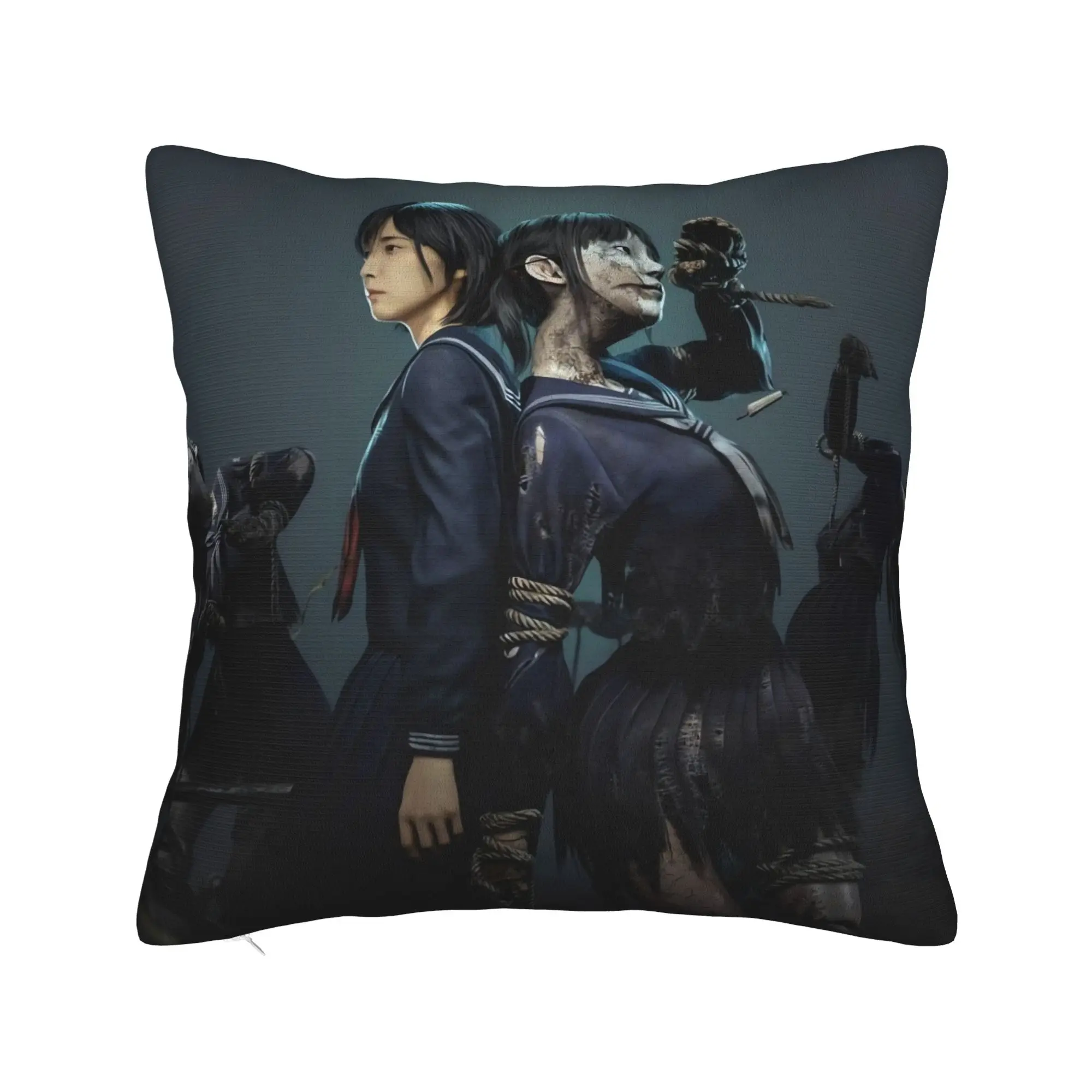 Pillow Cover Horror Silents Hills f Game  Fashion Pillow Case For Sofa Couch Bed Living Room Pillowcases