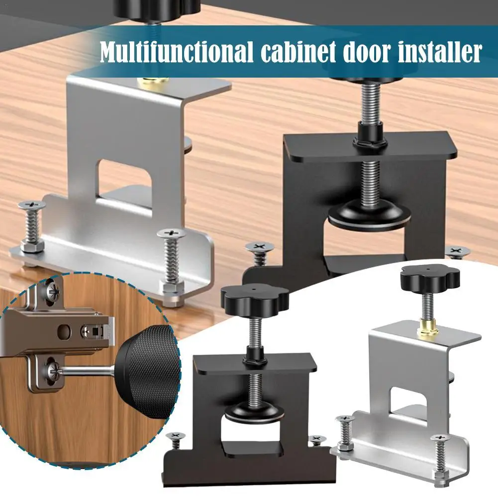 

Multi Functional Cabinet Door Installer Floor Cabinet Door Install Fixing Clamp Woodworking Hidden Door Mounting Support Tool