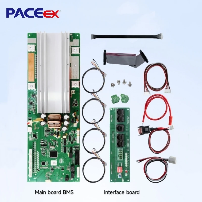 

PACEex Smart Lifepo4 BMS 16S 48V 150A Protection Board for Household with 485/CAN Communication Current Limited 10A