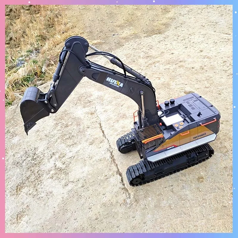 RC Car 1592 Remote Control Excavator 1/14 Large Dumper Truck Crawler Alloy Tractor Loader Controlled Car Engineering Toy Gift