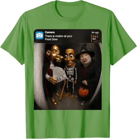 Tung Sahur Neegy Meme Doorbell John Pork Halloween-Kostüm Premium Weiches Baumwoll-T-Shirt Y2k Joke Brainrot Crew Persönlichkeitskleidung – Detail 8